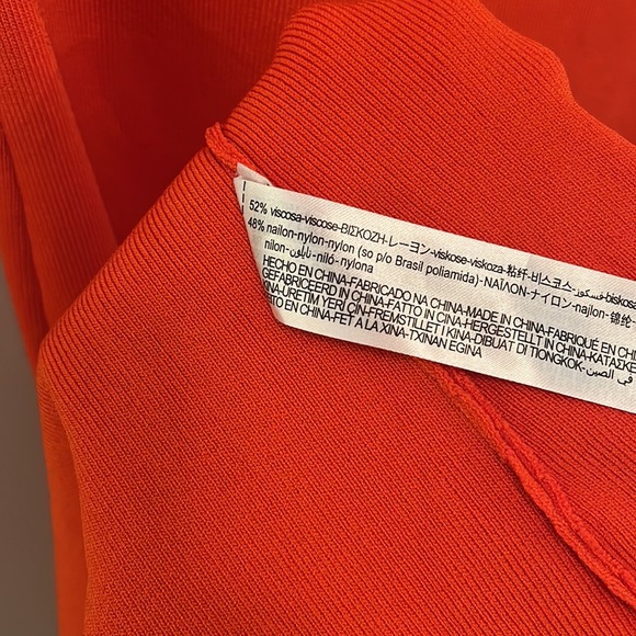 One-shoulder bright orange dress - Picture 7 of 7